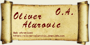 Oliver Alurović vizit kartica